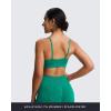 imageAoxjox Workout Seamless Camo Sports Bra for Women Adjustable Fitness Padded Exercise Gym Bras Yoga Crop Tank TopEmerald Green
