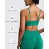imageAoxjox Workout Seamless Camo Sports Bra for Women Adjustable Fitness Padded Exercise Gym Bras Yoga Crop Tank TopEmerald Green