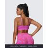 imageAoxjox Workout Seamless Camo Sports Bra for Women Adjustable Fitness Padded Exercise Gym Bras Yoga Crop Tank TopShelly Pink
