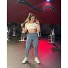 imageAoxjox Short Sleeve Crop Tops for Women Clarissa Hollow Back Workout Cropped T Shirt TopA White