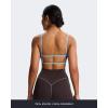 imageAoxjox Womens Color Block Workout Sports Bras Fitness Blackless Padded Lexi Lined Strappy Bra Athletic Yoga Crop Tank TopBellwether BlueSpun Sugar