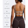 imageAoxjox Womens Color Block Workout Sports Bras Fitness Blackless Padded Lexi Lined Strappy Bra Athletic Yoga Crop Tank TopBellwether BlueSpun Sugar