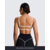 imageAoxjox Womens Color Block Workout Sports Bras Fitness Blackless Padded Lexi Lined Strappy Bra Athletic Yoga Crop Tank TopBlack and White
