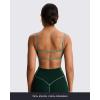imageAoxjox Womens Color Block Workout Sports Bras Fitness Blackless Padded Lexi Lined Strappy Bra Athletic Yoga Crop Tank TopForest GreenSage Green