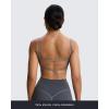 imageAoxjox Womens Color Block Workout Sports Bras Fitness Blackless Padded Lexi Lined Strappy Bra Athletic Yoga Crop Tank TopIron GreyGrey