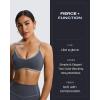 imageAoxjox Womens Color Block Workout Sports Bras Fitness Blackless Padded Lexi Lined Strappy Bra Athletic Yoga Crop Tank TopIron GreyGrey