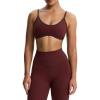 imageAoxjox Womens Color Block Workout Sports Bras Fitness Blackless Padded Lexi Lined Strappy Bra Athletic Yoga Crop Tank TopRum RaisinMulch