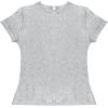 imageAoxjox Womens Casual Basic Tee HIGH Elastic Cotton TShirt Short Sleeve Tops Everyday Crew Neck Slim Fit Y2kLight Heather Grey