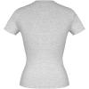 imageAoxjox Womens Casual Basic Tee HIGH Elastic Cotton TShirt Short Sleeve Tops Everyday Crew Neck Slim Fit Y2kLight Heather Grey