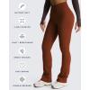 imageAoxjox Flare Leggings for Women Trinity Tummy Control High Waisted Wide Leg Crosswaist Yoga Pants 29quot31quot33quotCherry Mahogany
