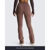 imageAoxjox Flare Leggings for Women Trinity Tummy Control High Waisted Wide Leg Crosswaist Yoga Pants 29quot31quot33quotFudge Coffee
