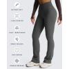 imageAoxjox Flare Leggings for Women Trinity Tummy Control High Waisted Wide Leg Crosswaist Yoga Pants 29quot31quot33quotIron Grey