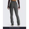 imageAoxjox Flare Leggings for Women Trinity Tummy Control High Waisted Wide Leg Crosswaist Yoga Pants 29quot31quot33quotIron Grey