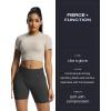 imageAoxjox Workout Seamless Biker Shorts for Women Tummy Control High Waisted Athletic Yoga Contour Sculpt Running Yoga Short 6quotBlack