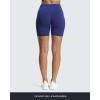 imageAoxjox Workout Seamless Biker Shorts for Women Tummy Control High Waisted Athletic Yoga Contour Sculpt Running Yoga Short 6quotBluing