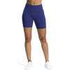imageAoxjox Workout Seamless Biker Shorts for Women Tummy Control High Waisted Athletic Yoga Contour Sculpt Running Yoga Short 6quotBluing
