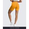 imageAoxjox Workout Seamless Biker Shorts for Women Tummy Control High Waisted Athletic Yoga Contour Sculpt Running Yoga Short 6quotCadmium Yellow