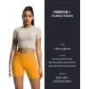 imageAoxjox Workout Seamless Biker Shorts for Women Tummy Control High Waisted Athletic Yoga Contour Sculpt Running Yoga Short 6quotCadmium Yellow