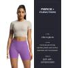 imageAoxjox Workout Seamless Biker Shorts for Women Tummy Control High Waisted Athletic Yoga Contour Sculpt Running Yoga Short 6quotChive Blossom