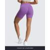 imageAoxjox Workout Seamless Biker Shorts for Women Tummy Control High Waisted Athletic Yoga Contour Sculpt Running Yoga Short 6quotChive Blossom