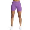imageAoxjox Workout Seamless Biker Shorts for Women Tummy Control High Waisted Athletic Yoga Contour Sculpt Running Yoga Short 6quotChive Blossom