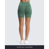 imageAoxjox Workout Seamless Biker Shorts for Women Tummy Control High Waisted Athletic Yoga Contour Sculpt Running Yoga Short 6quotDark Forest