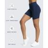 imageAoxjox Workout Seamless Biker Shorts for Women Tummy Control High Waisted Athletic Yoga Contour Sculpt Running Yoga Short 6quotEstate Blue