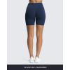 imageAoxjox Workout Seamless Biker Shorts for Women Tummy Control High Waisted Athletic Yoga Contour Sculpt Running Yoga Short 6quotEstate Blue