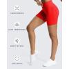 imageAoxjox Workout Seamless Biker Shorts for Women Tummy Control High Waisted Athletic Yoga Contour Sculpt Running Yoga Short 6quotFiery Red