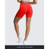 imageAoxjox Workout Seamless Biker Shorts for Women Tummy Control High Waisted Athletic Yoga Contour Sculpt Running Yoga Short 6quotFiery Red