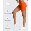 imageAoxjox Workout Seamless Biker Shorts for Women Tummy Control High Waisted Athletic Yoga Contour Sculpt Running Yoga Short 6quotFirecracker
