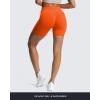 imageAoxjox Workout Seamless Biker Shorts for Women Tummy Control High Waisted Athletic Yoga Contour Sculpt Running Yoga Short 6quotFirecracker