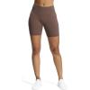 imageAoxjox Workout Seamless Biker Shorts for Women Tummy Control High Waisted Athletic Yoga Contour Sculpt Running Yoga Short 6quotFudge Coffee