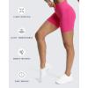 imageAoxjox Workout Seamless Biker Shorts for Women Tummy Control High Waisted Athletic Yoga Contour Sculpt Running Yoga Short 6quotMagenta