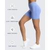 imageAoxjox Workout Seamless Biker Shorts for Women Tummy Control High Waisted Athletic Yoga Contour Sculpt Running Yoga Short 6quotPersian Blue