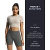 imageAoxjox Workout Seamless Biker Shorts for Women Tummy Control High Waisted Athletic Yoga Contour Sculpt Running Yoga Short 6quotShadow Grey