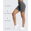 imageAoxjox Workout Seamless Biker Shorts for Women Tummy Control High Waisted Athletic Yoga Contour Sculpt Running Yoga Short 6quotShadow Grey