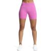 imageAoxjox Workout Seamless Biker Shorts for Women Tummy Control High Waisted Athletic Yoga Contour Sculpt Running Yoga Short 6quotSpring Crocus