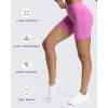 imageAoxjox Workout Seamless Biker Shorts for Women Tummy Control High Waisted Athletic Yoga Contour Sculpt Running Yoga Short 6quotSpring Crocus