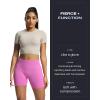 imageAoxjox Workout Seamless Biker Shorts for Women Tummy Control High Waisted Athletic Yoga Contour Sculpt Running Yoga Short 6quotSpring Crocus