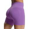 imageAoxjox Workout Seamless Biker Shorts for Women Tummy Control High Waisted Athletic Yoga Contour Sculpt Running Yoga Short 6quotChive Blossom