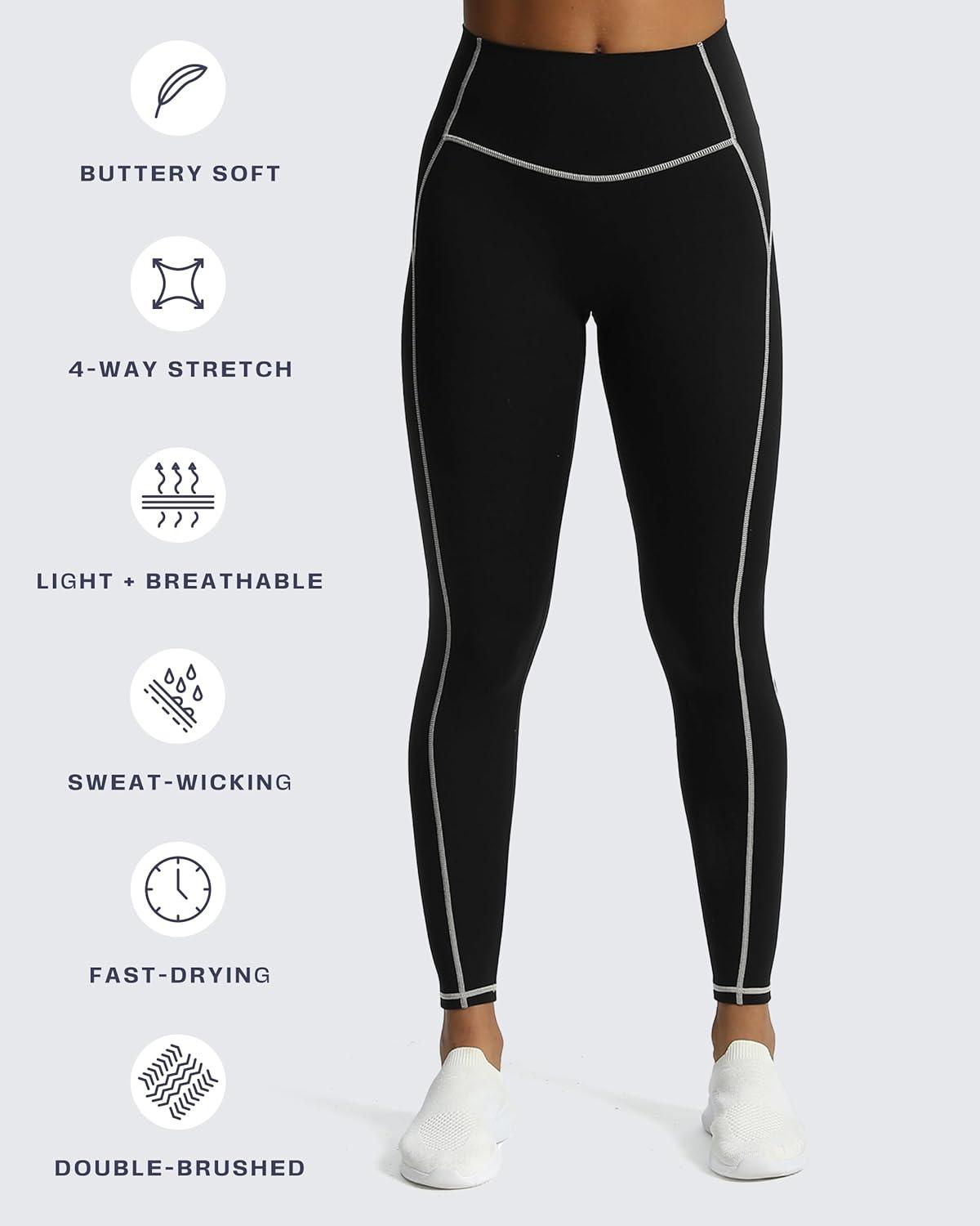 imageAoxjox Workout Leggings for Women High Waisted Exercise Athletic Gym Fitness Yoga Lexi Lined Pants 26quotBlack Mink