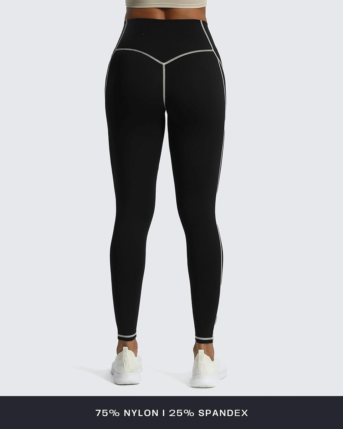 imageAoxjox Workout Leggings for Women High Waisted Exercise Athletic Gym Fitness Yoga Lexi Lined Pants 26quotBlack Mink