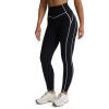 imageAoxjox Workout Leggings for Women High Waisted Exercise Athletic Gym Fitness Yoga Lexi Lined Pants 26quotBlack and White