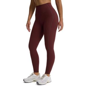 imageAoxjox Workout Leggings for Women High Waisted Exercise Athletic Gym Fitness Yoga Lexi Lined Pants 26quotRum RaisinMulch