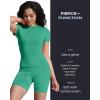 imageAoxjox Metamorph Workout Biker Shorts for Women Tummy Control High Waisted Athletic Gym Running Deep V Yoga Short 6quotBlue Turquoise Marl