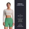 imageAoxjox Metamorph Workout Biker Shorts for Women Tummy Control High Waisted Athletic Gym Running Deep V Yoga Short 6quotBottle Green