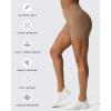 imageAoxjox Metamorph Workout Biker Shorts for Women Tummy Control High Waisted Athletic Gym Running Deep V Yoga Short 6quotBrownie