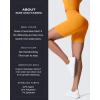 imageAoxjox Metamorph Workout Biker Shorts for Women Tummy Control High Waisted Athletic Gym Running Deep V Yoga Short 6quotCadmium Yellow Marl