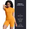 imageAoxjox Metamorph Workout Biker Shorts for Women Tummy Control High Waisted Athletic Gym Running Deep V Yoga Short 6quotCadmium Yellow Marl